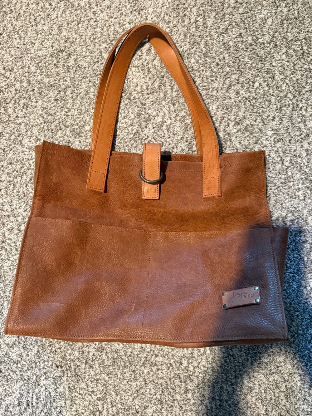 Joji & Co. Leather Tote Bag in Brown